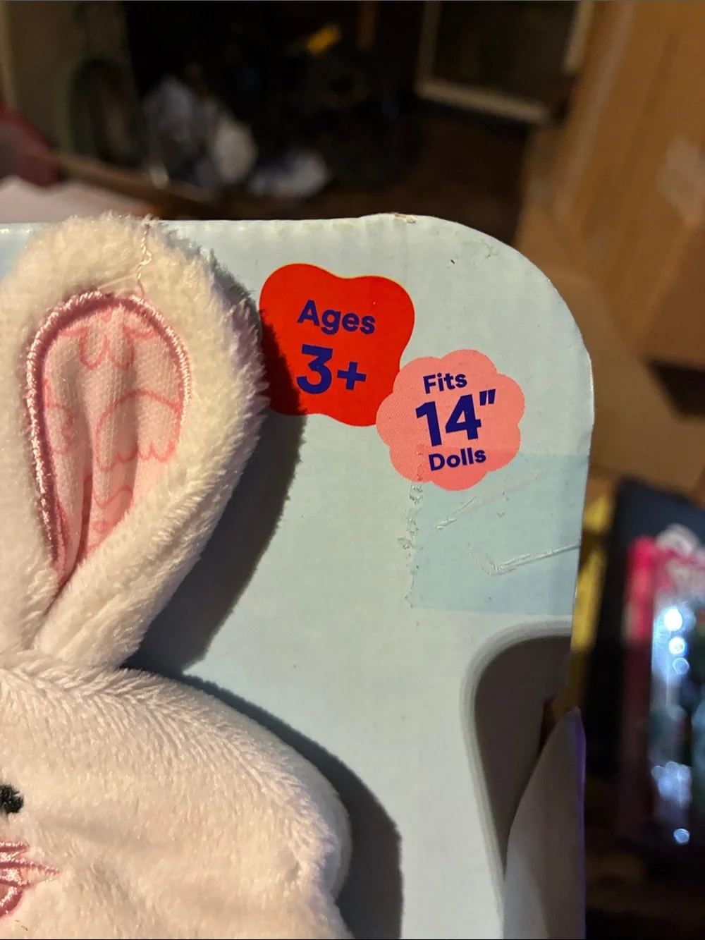 Bunny Doll Outfit in White & Pink